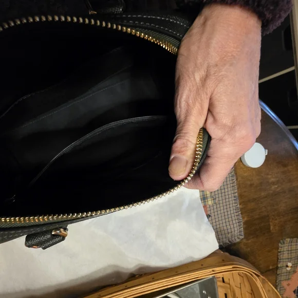 Coach GREEN Handbag with Gold Chain - Picture 16 of 16